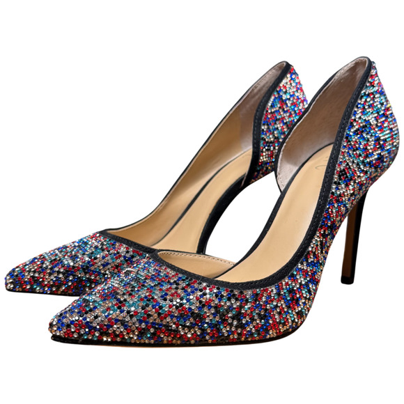 INC International Concepts Kenjay Women's 6M Multi Rhineston High Heel Pump - Picture 6 of 13